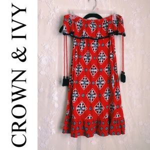 Crown & Ivy Off the Shoulder Dress